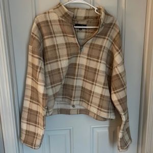 Marshall’s plaid zip up sweater